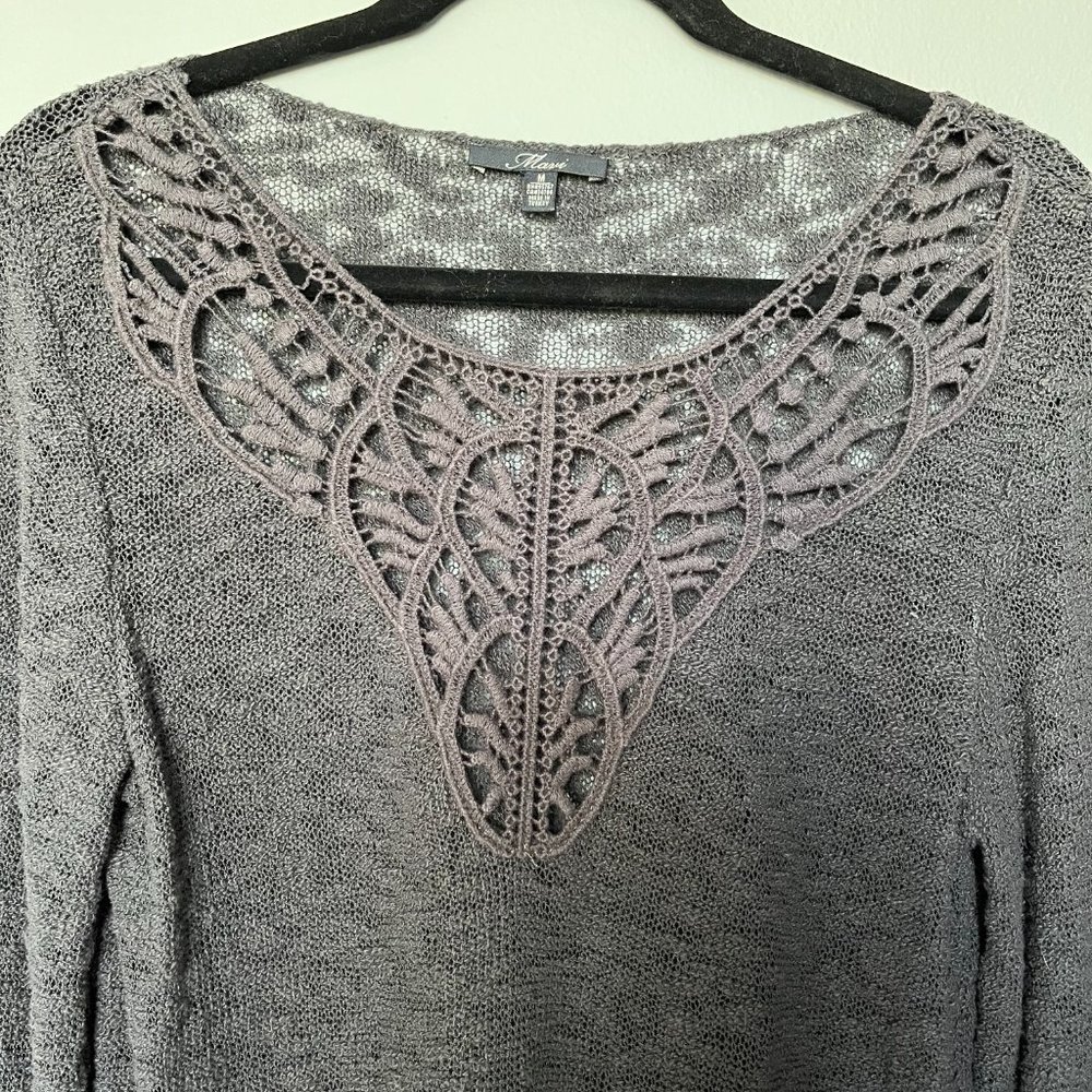 Barlett Crochet Detail Pullover